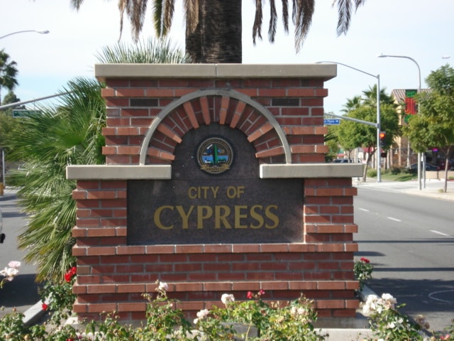 Cypress Entry Monument Sign